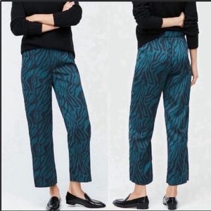 NEW J. Crew Zebra Cropped Ankle Pants Size 2